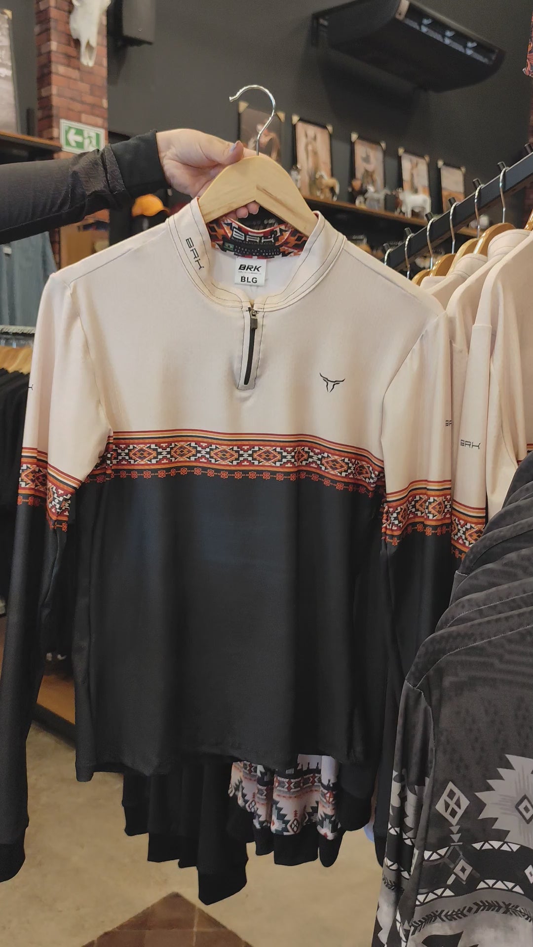 Camisa Apache Bege Azul com UV50