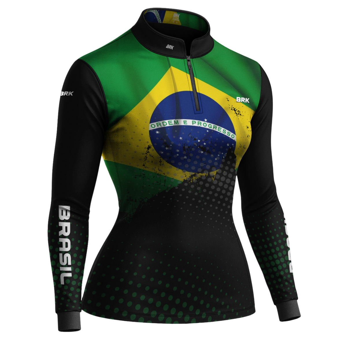 Camisa Feminina Agro Brk Bandeira do Brasil com Proteção Solar UV50+ - Brk Agro