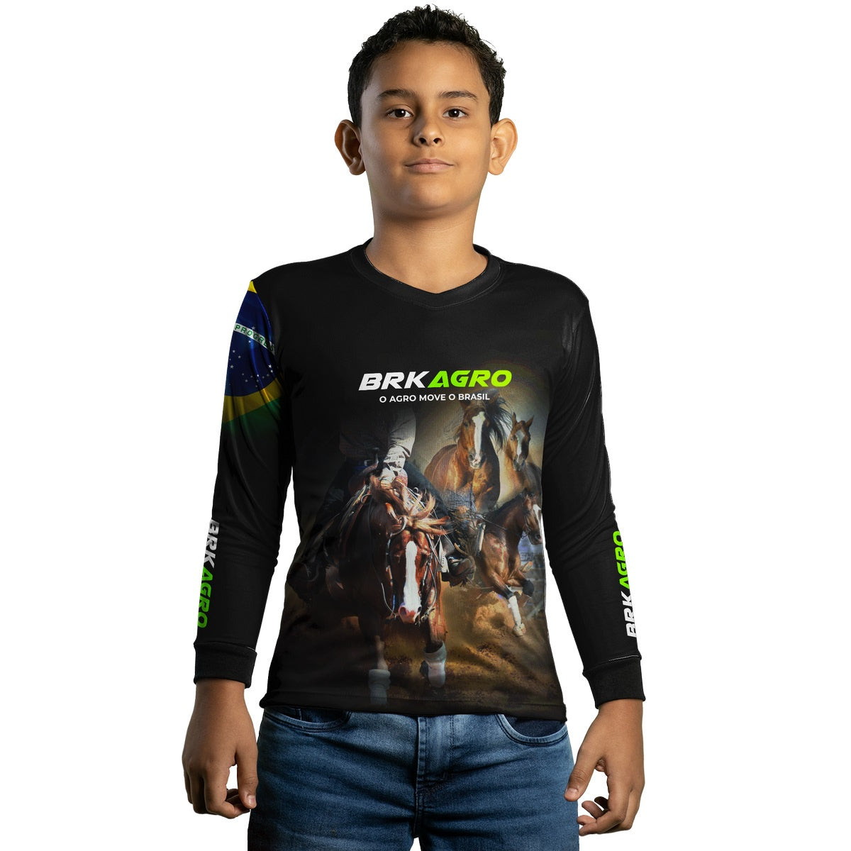 Camisa Agro Brk Agro Move o Brasil Cavalo com UV50+ - BRK AGRO