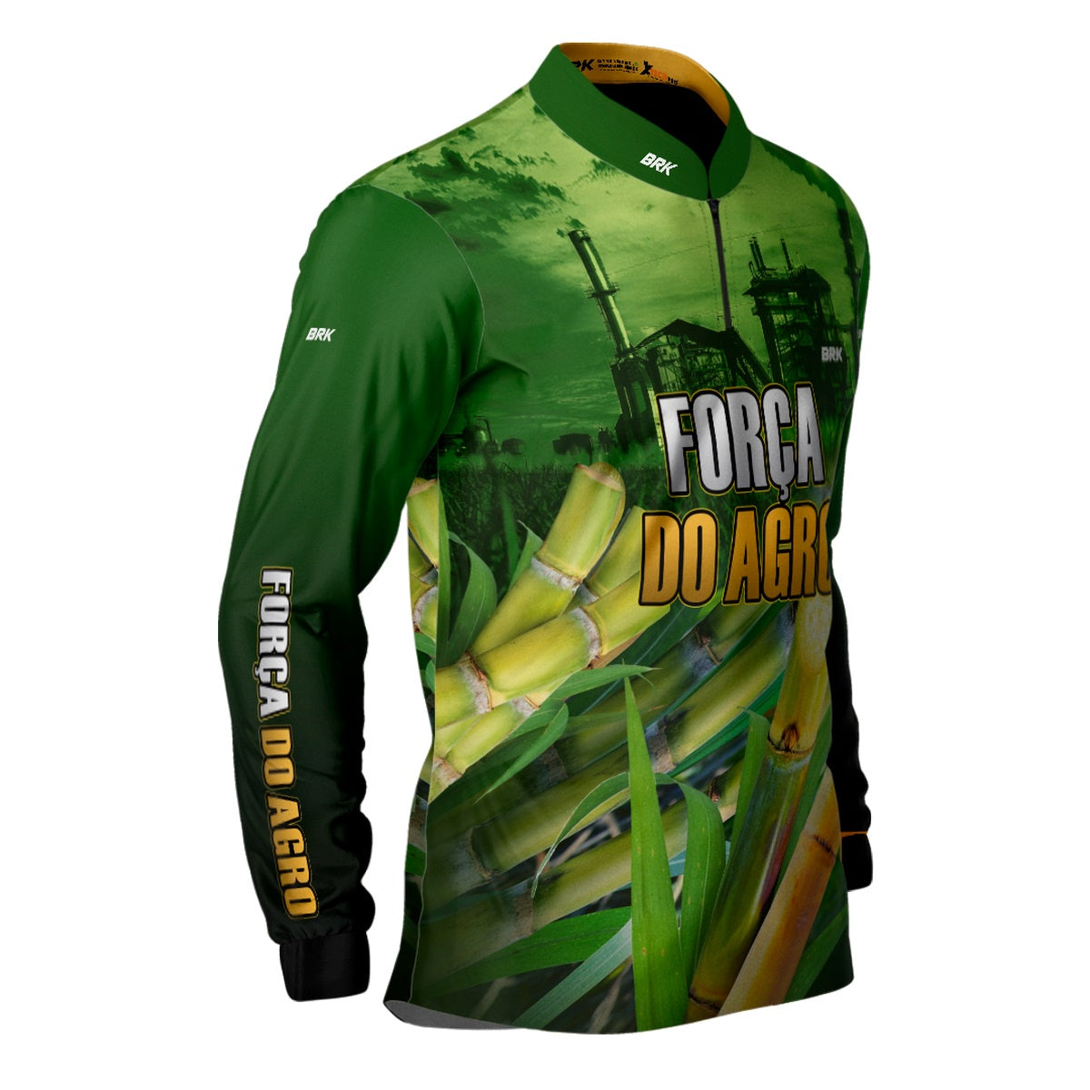 Camisa Agro Brk A Força do Agro Produtor de Cana com Proteção Solar UV50+ - Brk Agro