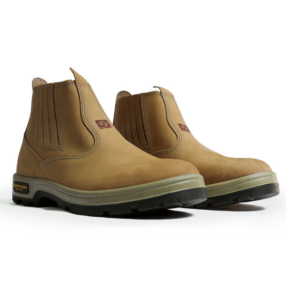 Botina de Couro Legítimo Brk Agro - Bege - Brk Agro