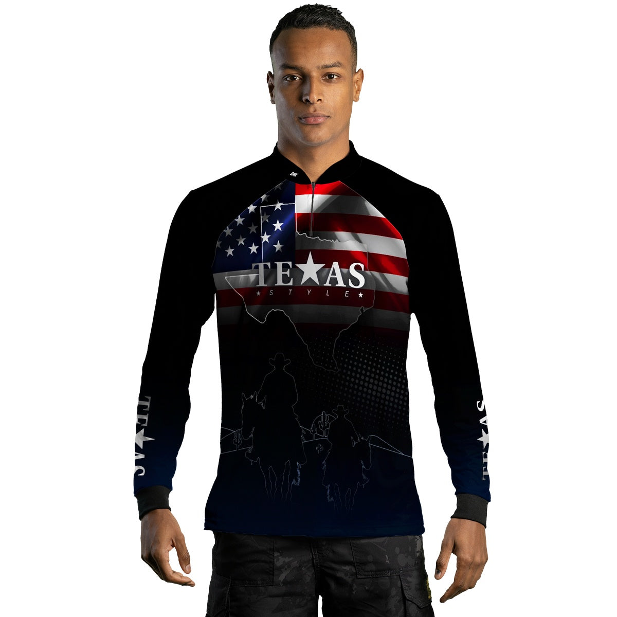 Camisa Agro Brk Texas Bandeira Estados Unidos com UV50+ - Brk Agro