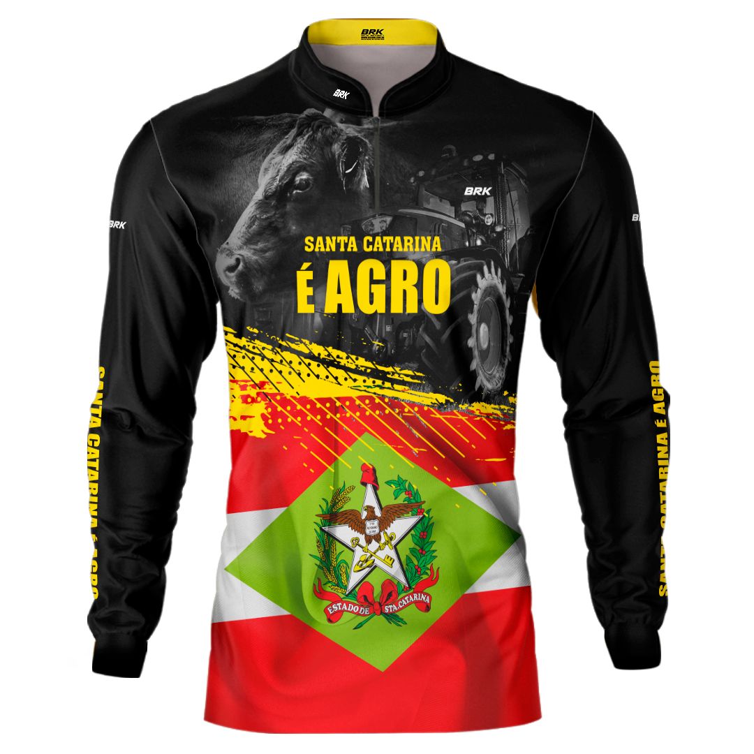 Camisa Agro Brk Santa Catarina é Agro com Proteção Solar UV50+ - BRK AGRO