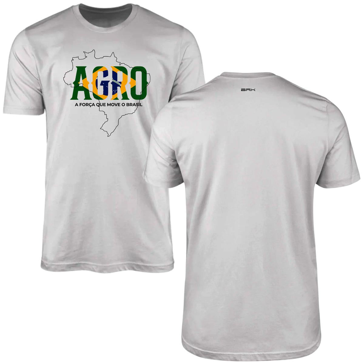 Camiseta Agro Brk A Força do Agro Move o Brasil com Algodão Premium - Brk Agro