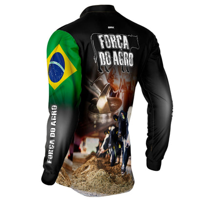 Camisa Agro Brk Produtor de Leite com Proteção Solar UV50+ - Brk Agro