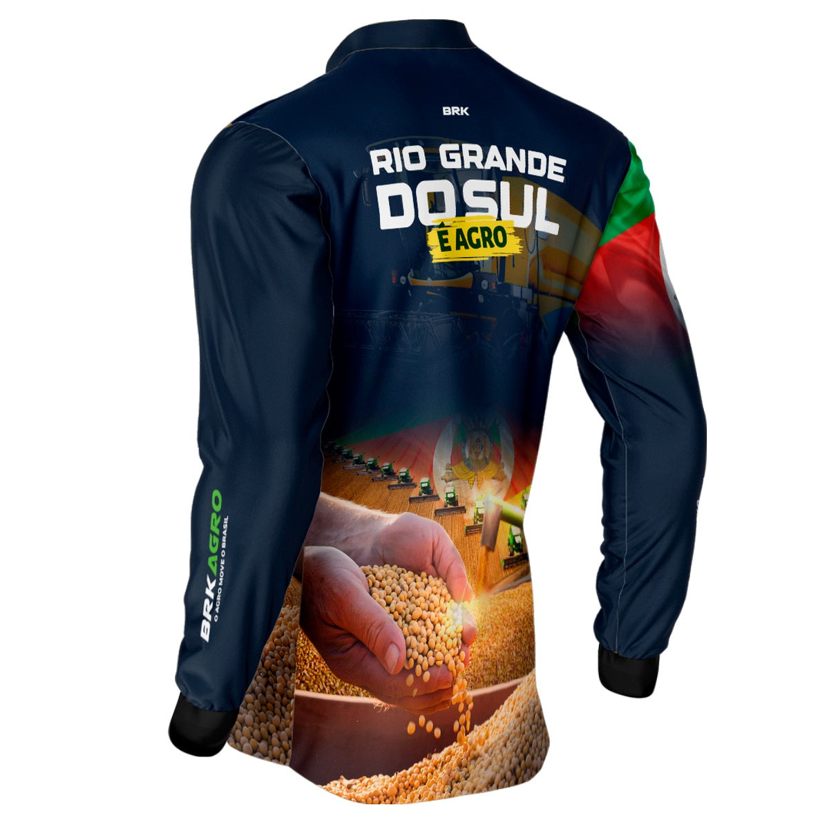 Camisa Agro Brk Rio Grande do Sul é Agro com Proteção UV50+ - Brk Agro