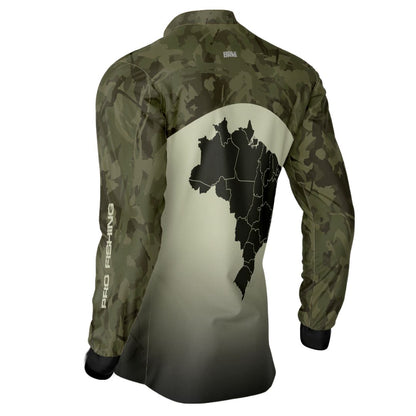 Camisa de Pesca Brk Compass Camuflado com Proteção Solar UV50+ - Brk Agro