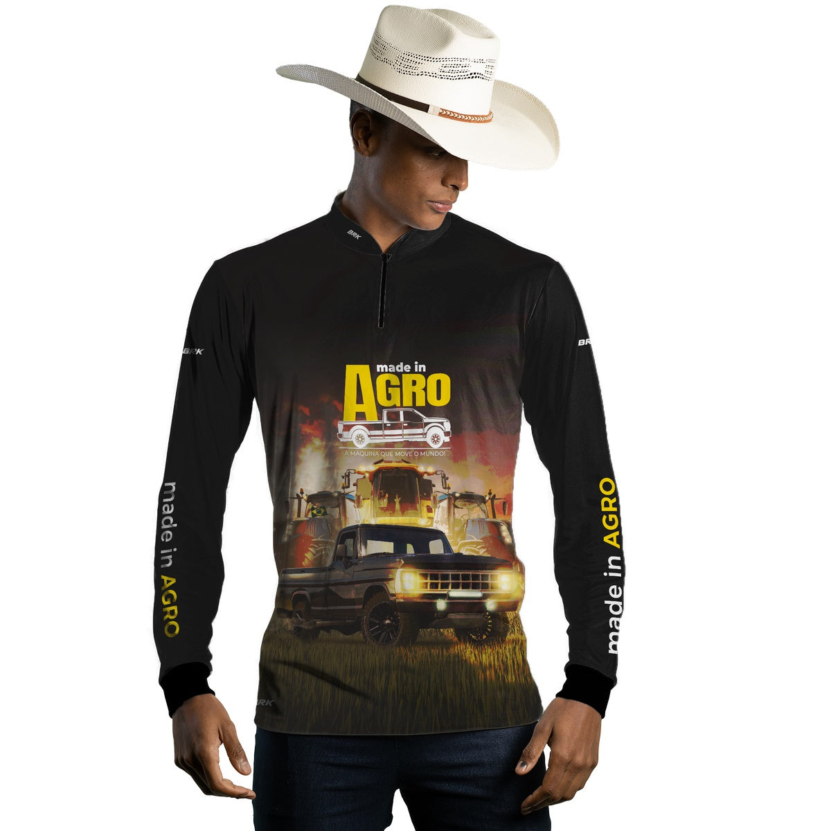 Camisa Agro Brk Caminhonete F1000 com Proteção Solar UV50+ - BRK AGRO