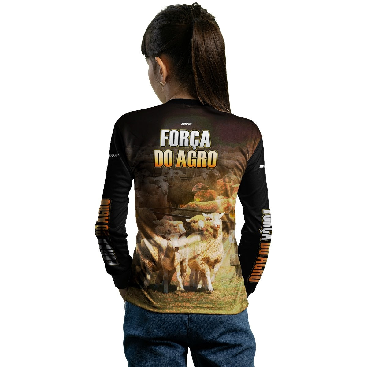 Camisa Infantil Agro Brk A Força do Agro Produtor de Ovinos com UV50+ - Brk Agro
