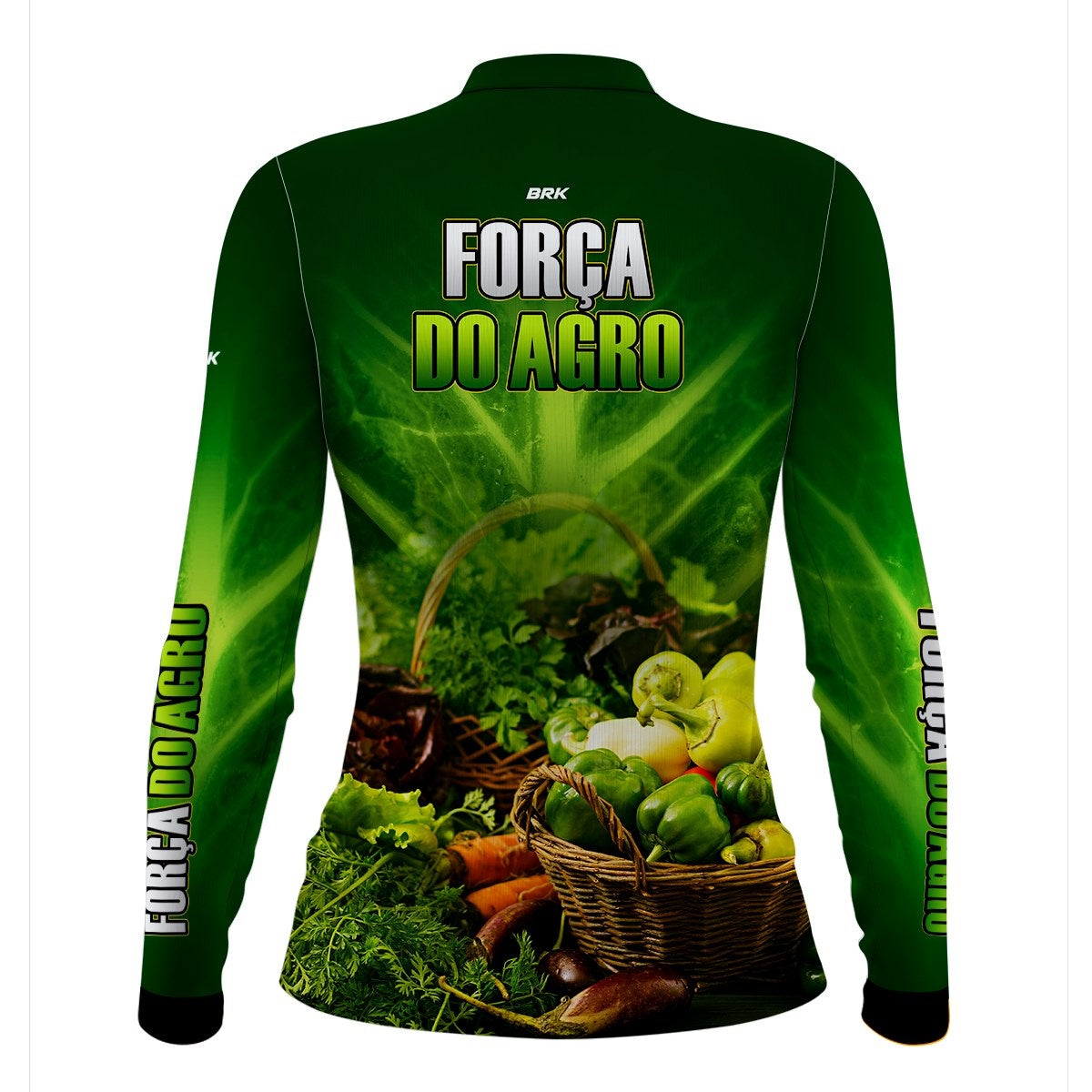 Camisa Feminina Agro  Brk A Força do Agro Produtor de Hortaliças com UV50+ - Brk Agro