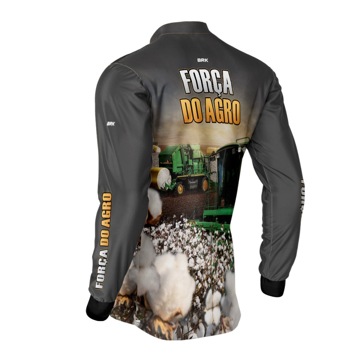 Camisa Agro Brk A Força do Agro Produtor de Algodão com Proteção Solar UV50+ - Brk Agro