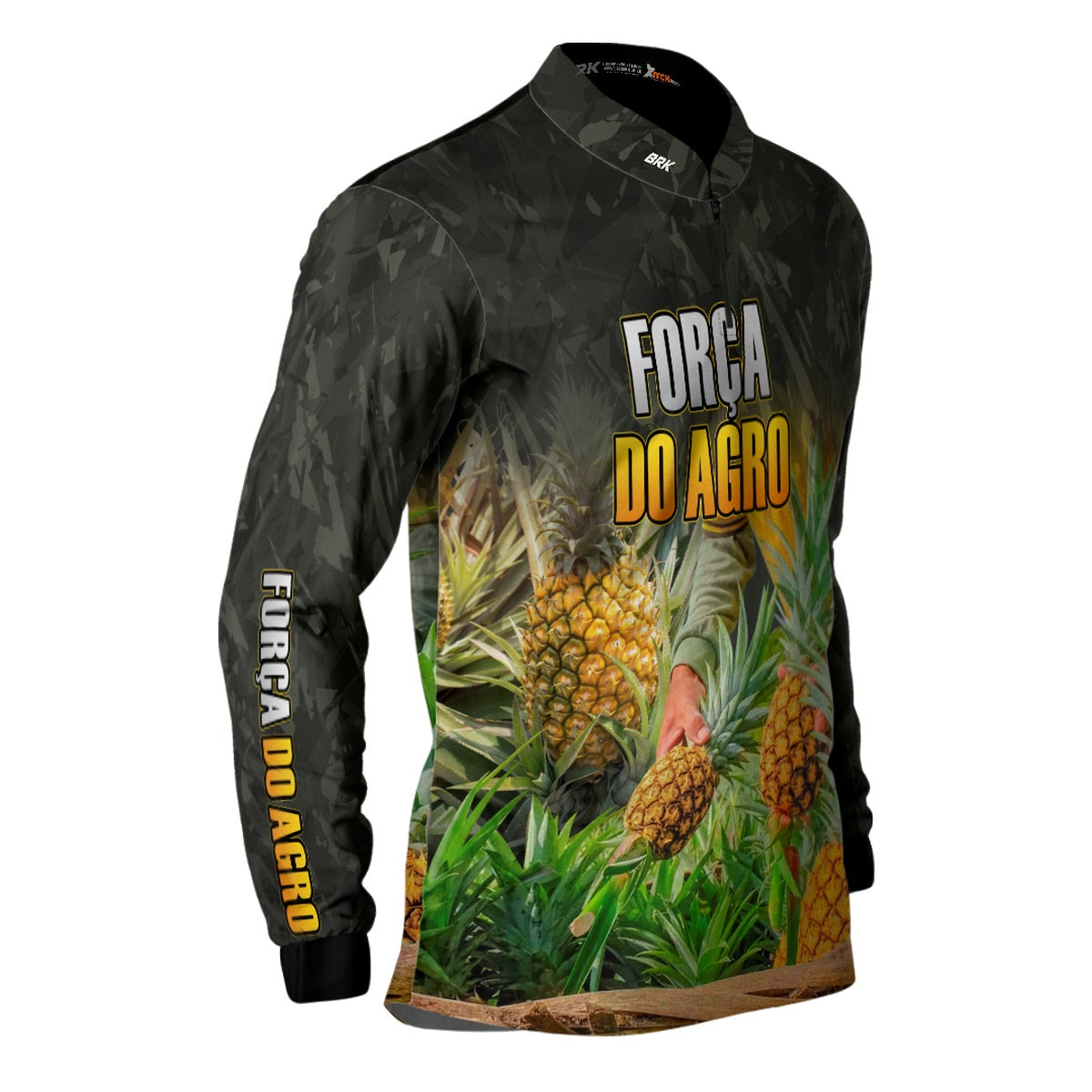 Camisa Agro Brk A Força do Agro Produtor de Abacaxi com UV50+ - BRK AGRO