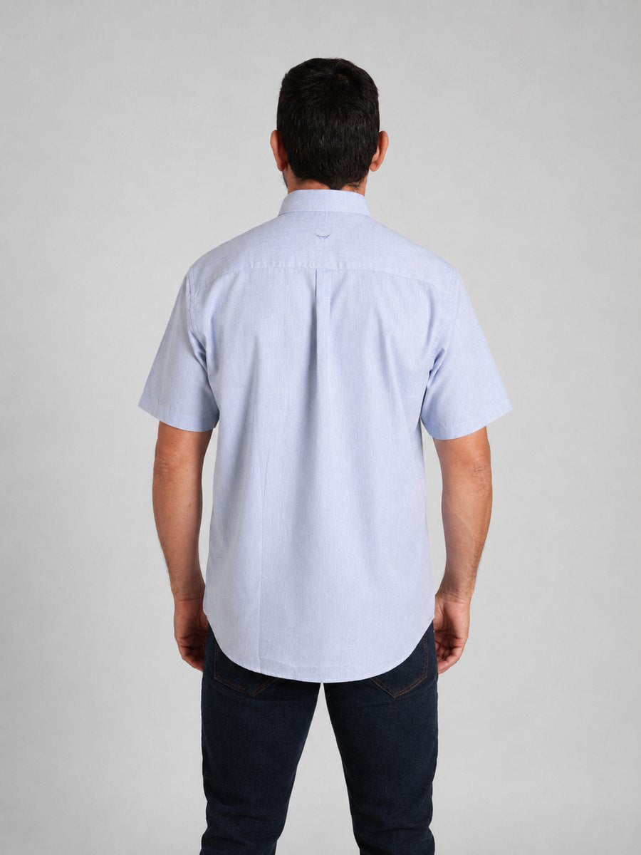 Camisa Xadrez Classic Azul Lavanda - Manga Curta - Brk Agro