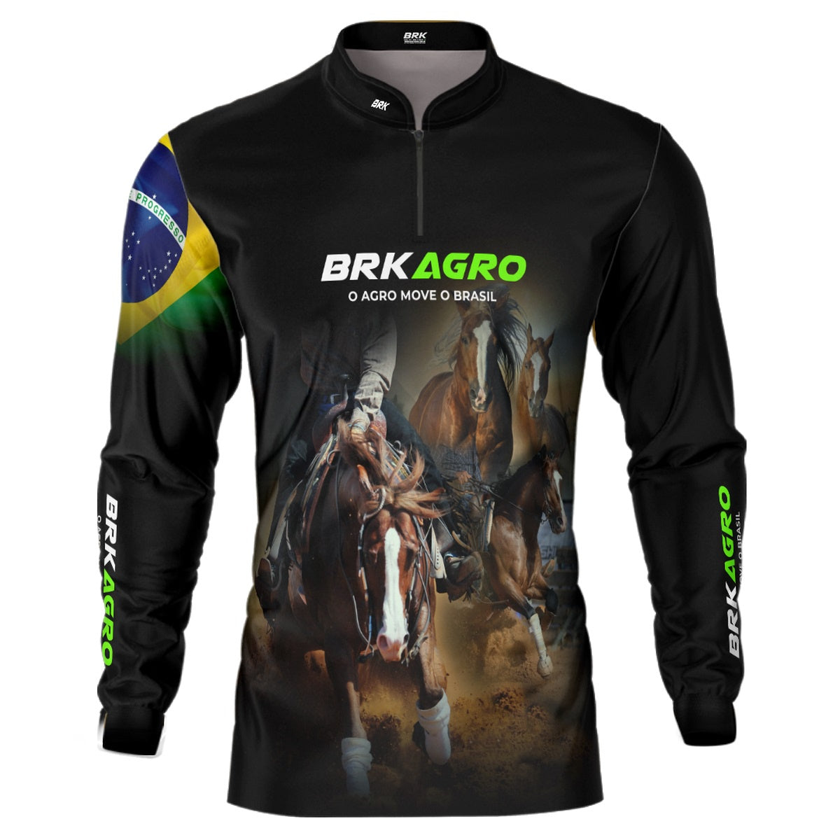 Camisa Agro Brk Agro Move o Brasil Cavalo com UV50+ - BRK AGRO