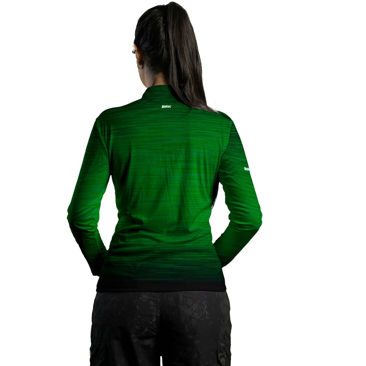 Camisa Agro Feminina Brk Mescla Verde Escuro com Proteção Solar UV50+ - Brk Agro