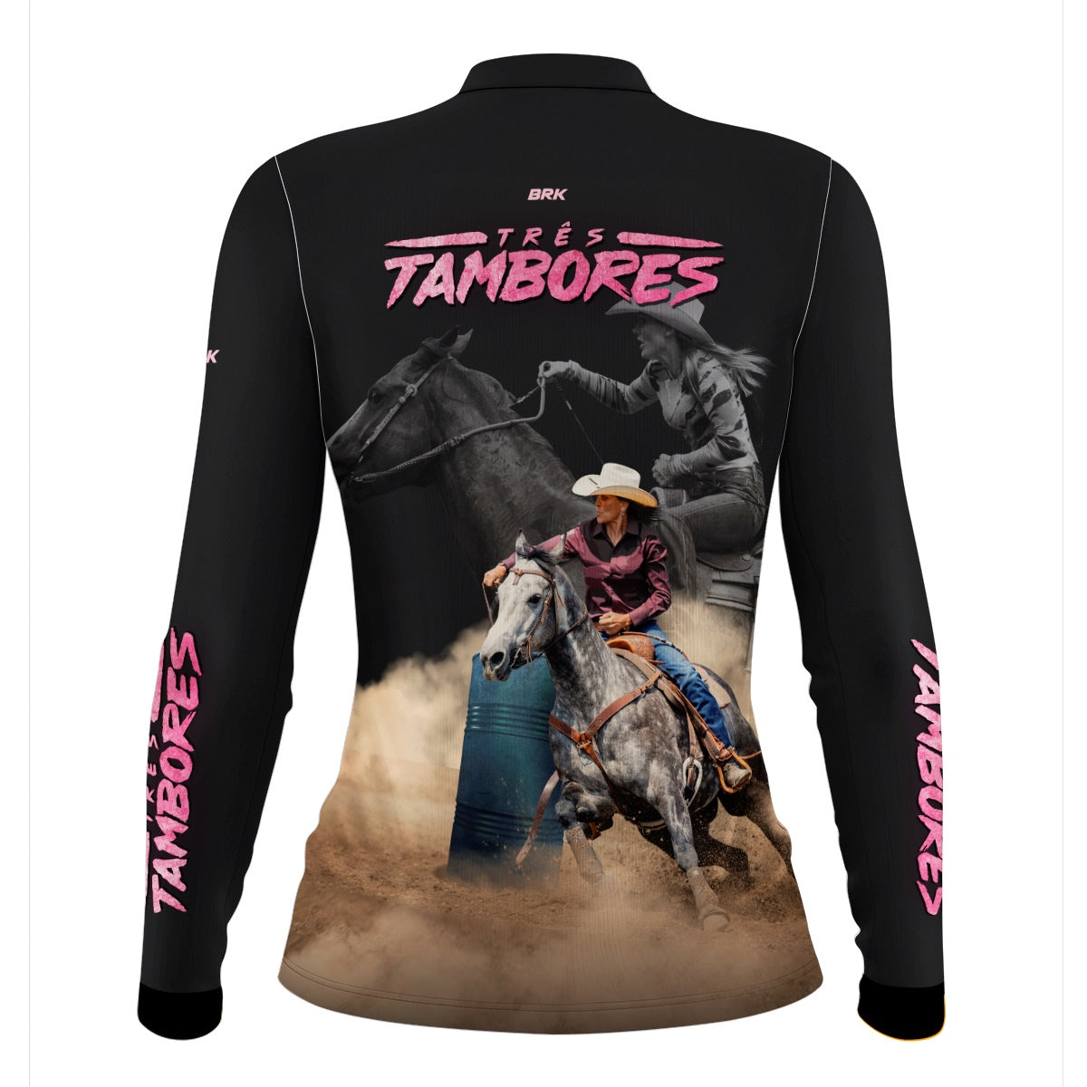 Camisa Agro Brk Prova dos Três Tambores c/ Escrita Rosa com Proteção UV50+ - BRK AGRO