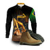Kit Sistema é Bruto: Camisa Preta Escavadeira + Botina Bege Agro Brk