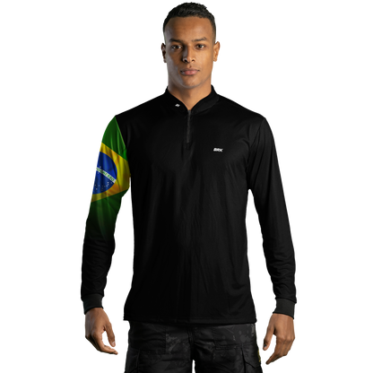 Kit Casal Camisas UV50+ Brk Bandeira do Brasil - Brk Agro