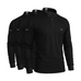 Kit Uniforme 3 Camisas Térmicas Básicas Pretas com Proteção Solar - Brk Agro