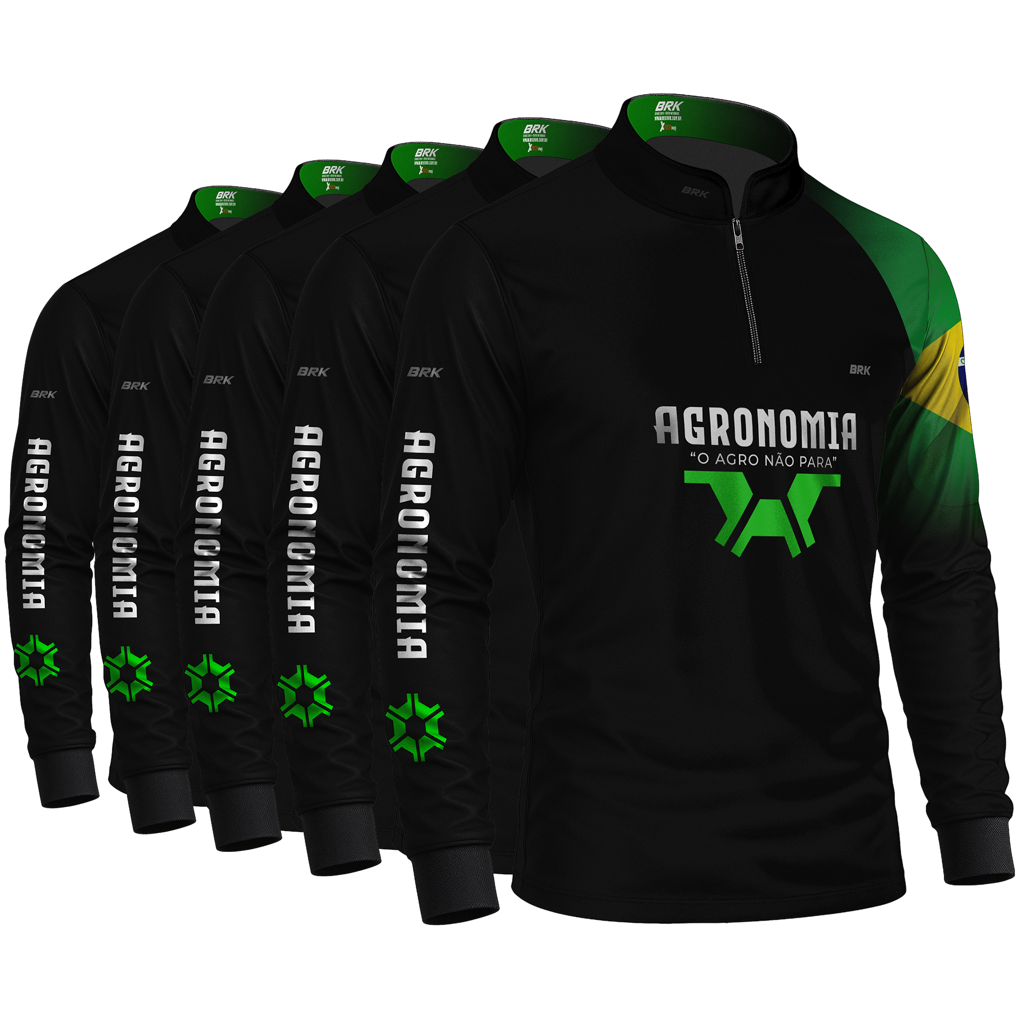 Kit 5 Camisas UV50 Manga Longa Agronomia Uniforme para o Campo - Brk Agro