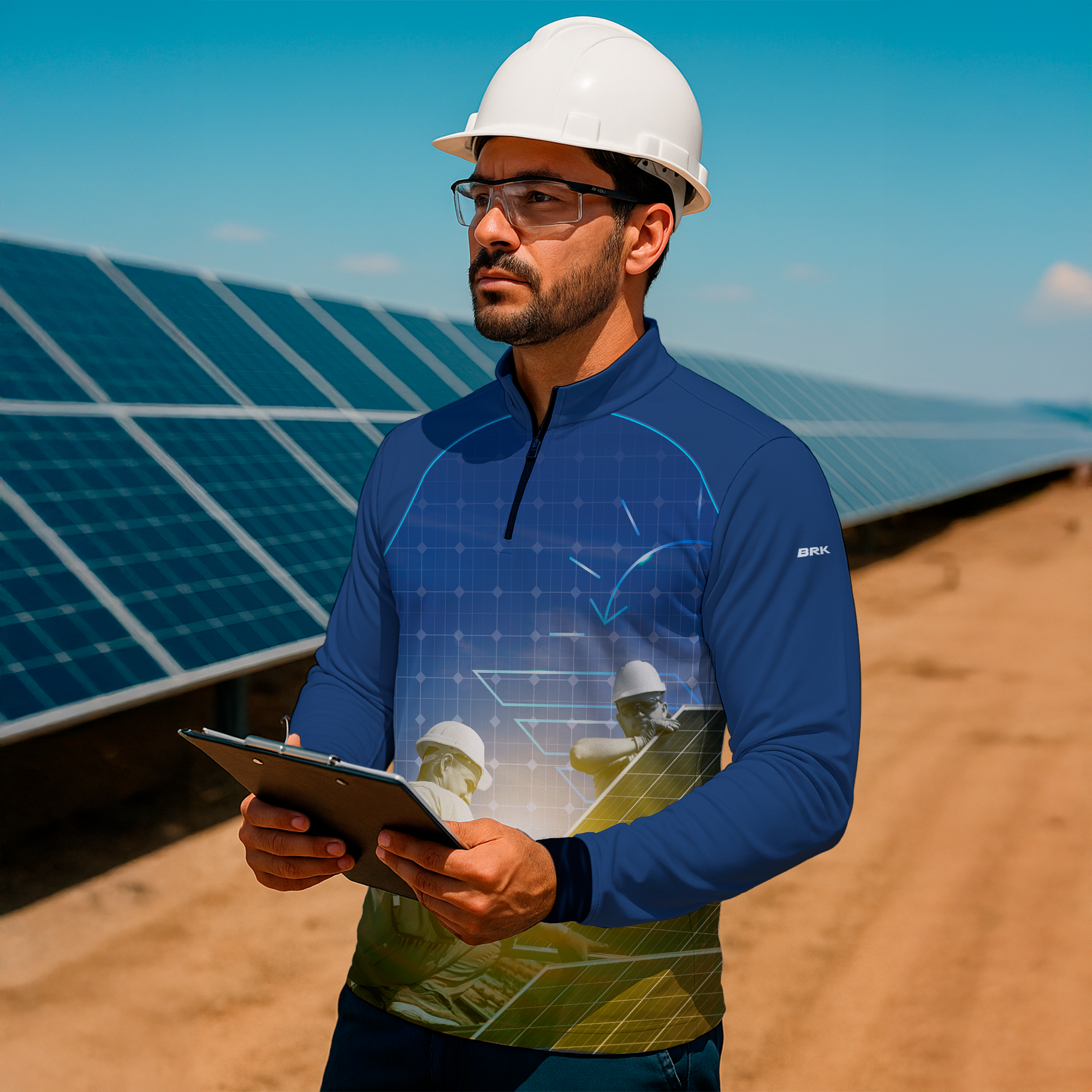 Kit 3 Camisas Uniforme UV50 Energia Solar Manga Longa - Brk Agro