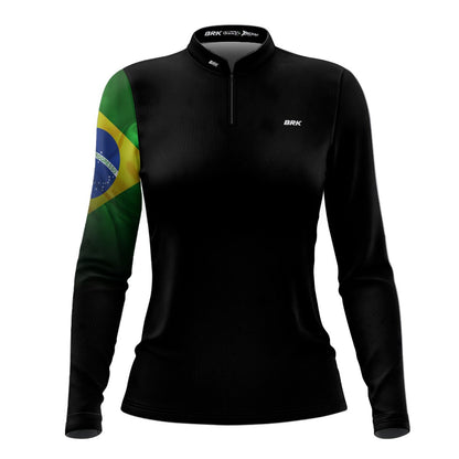 Kit Casal Camisas UV50+ Brk Bandeira do Brasil - Brk Agro