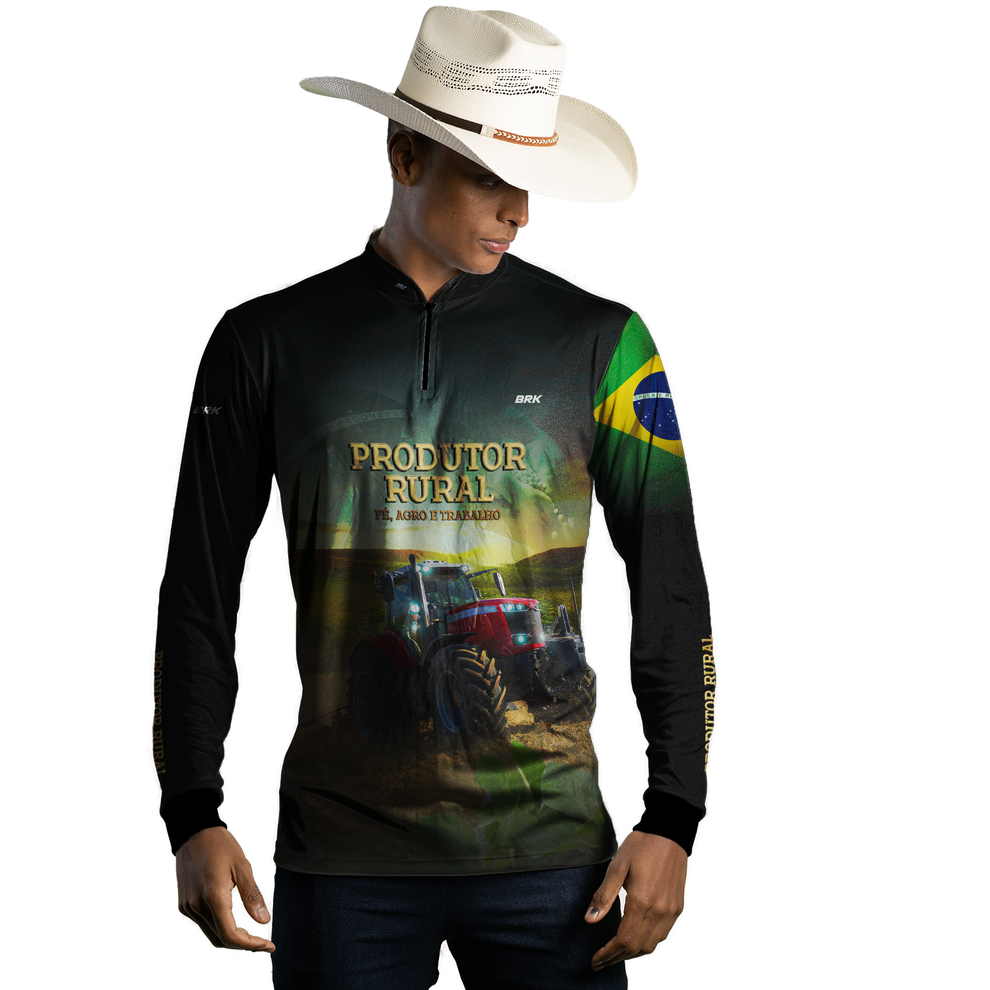 Kit 3 Camisas Produtor Rural com Proteção Solar UV50+ - Brk Agro