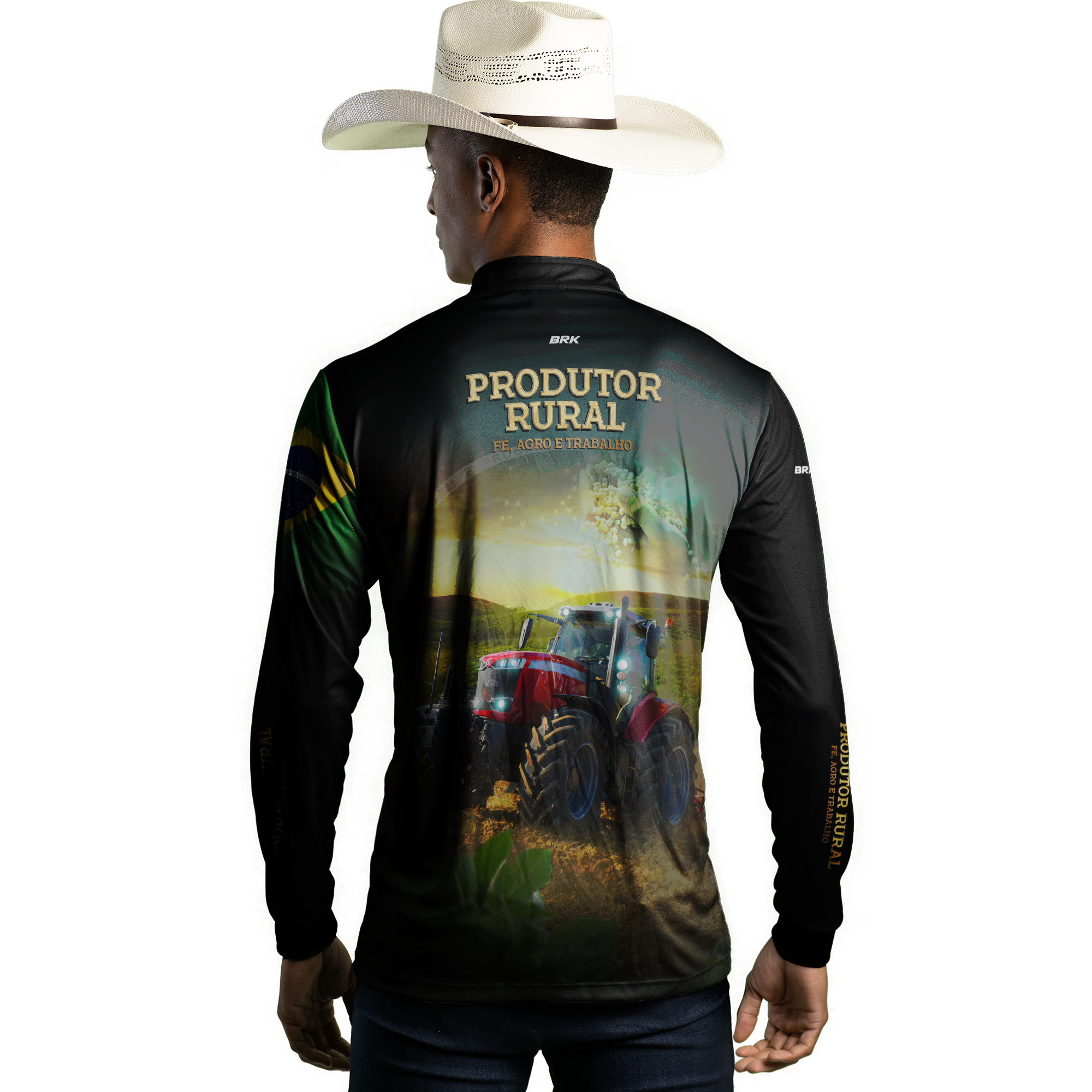 Kit 3 Camisas Produtor Rural com Proteção Solar UV50+ - Brk Agro