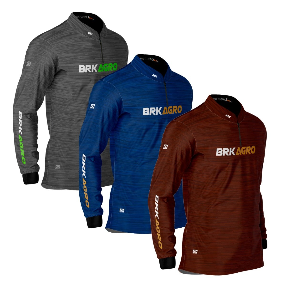 Kit 3 Camisas Básicas Brk Mesclas com Proteção UV50+ - Brk Agro