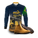 Kit Sistema é Bruto: Camisa Trator de Esteiras Bulldozer + Botina Caramelo Agro Brk
