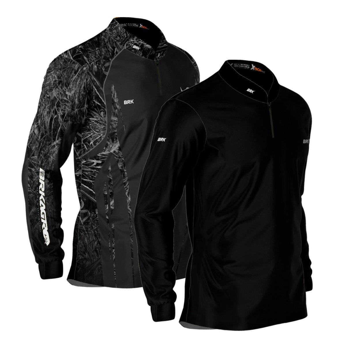 Kit 2 Camisas Básicas Brk Real Tree e Preta com Proteção UV50+ - Brk Agro
