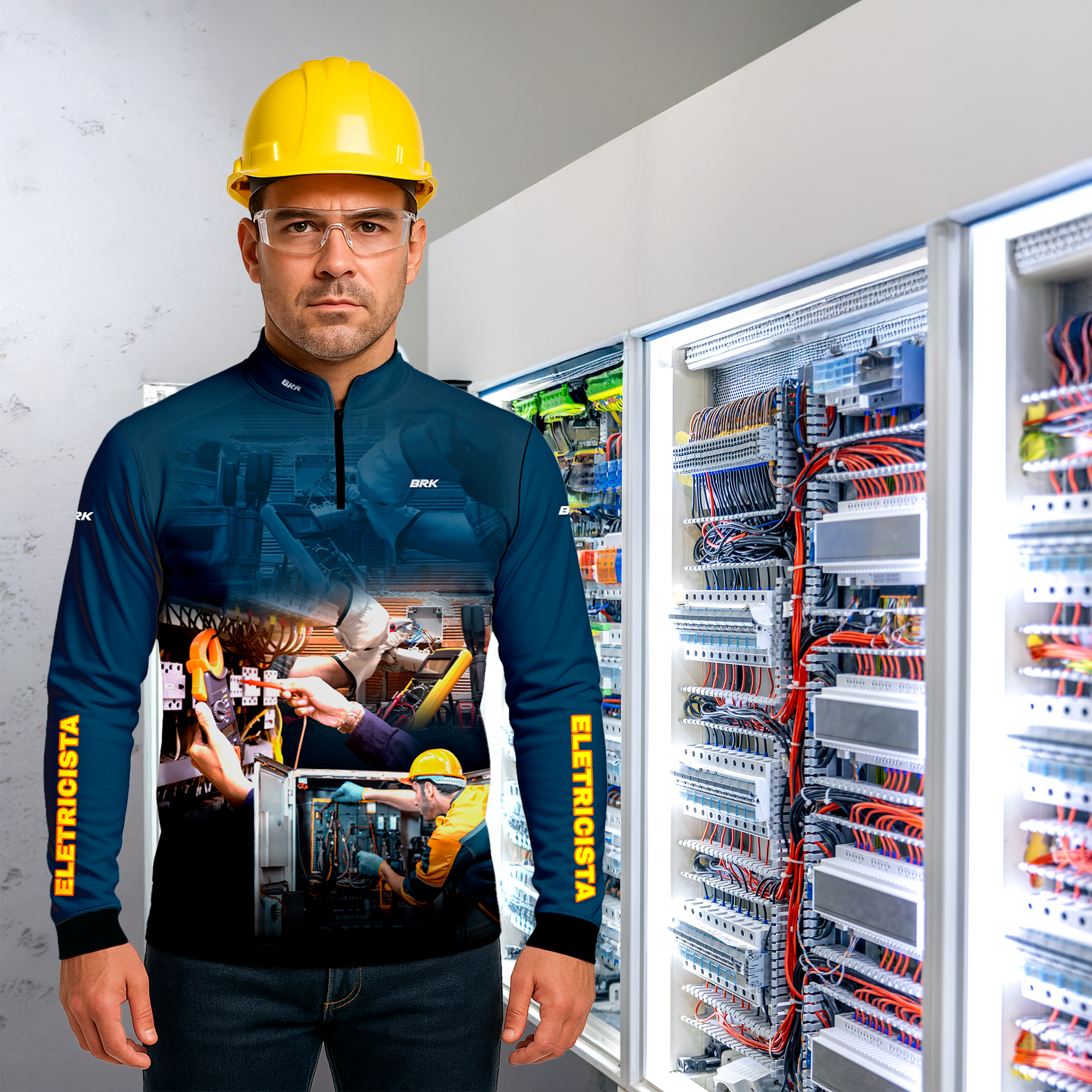 Kit 5 Camisas Uniforme Eletricista Manga Longa com Proteção UV50 - Brk Agro
