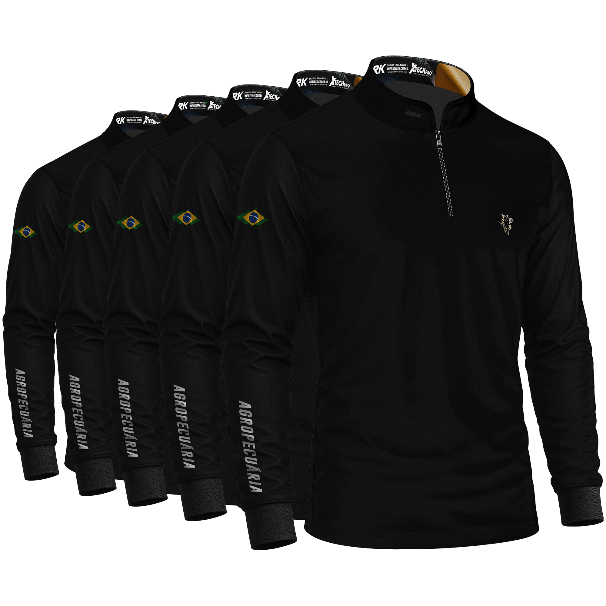 Kit 5 Camisas UV50 Manga Longa Agropecuária Uniforme para o Campo - Brk Agro