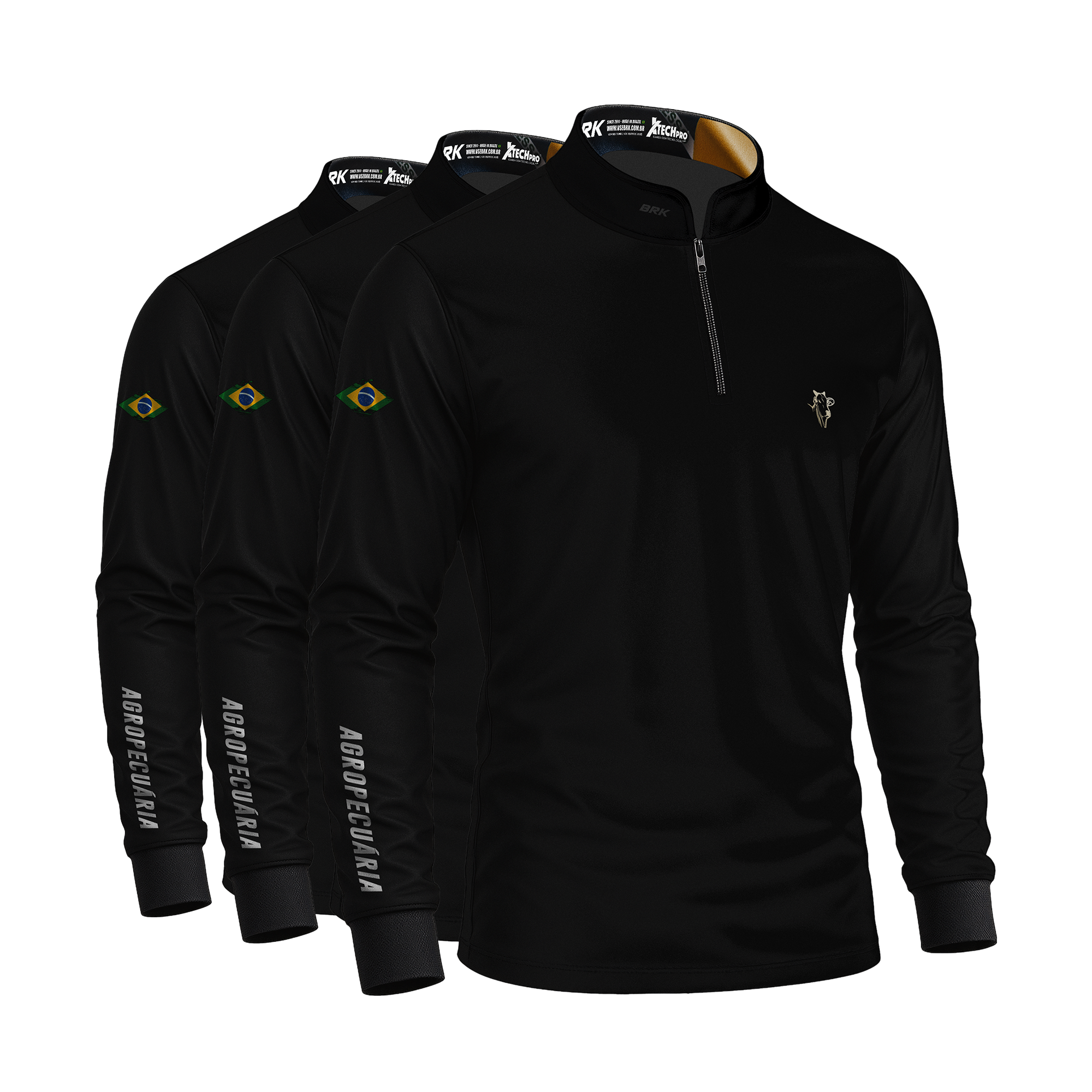 Kit Uniforme 3 Camisas Térmicas Agropecuária com Proteção Solar - Brk Agro