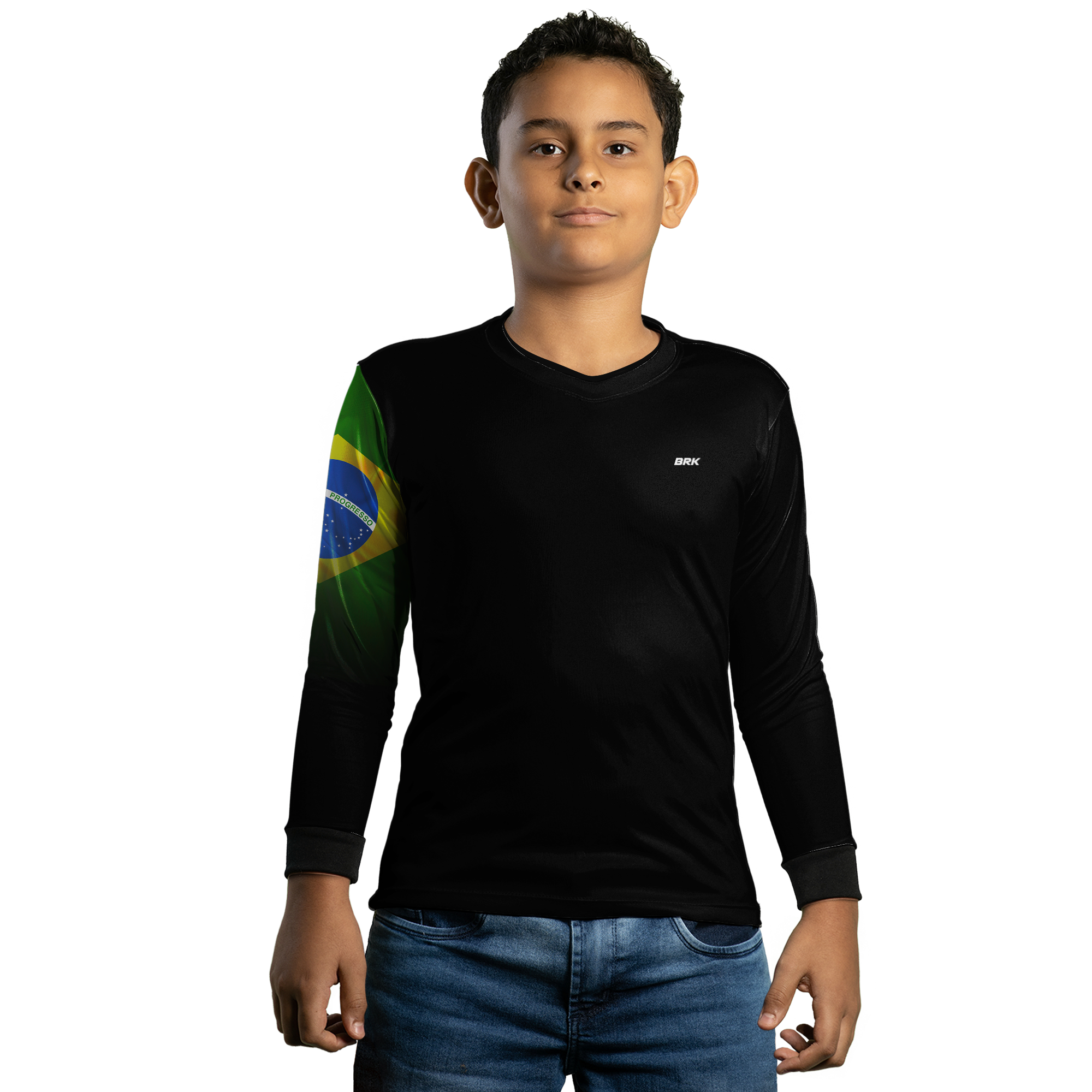 Kit Casal Camisas UV50+ Brk Bandeira do Brasil - Brk Agro