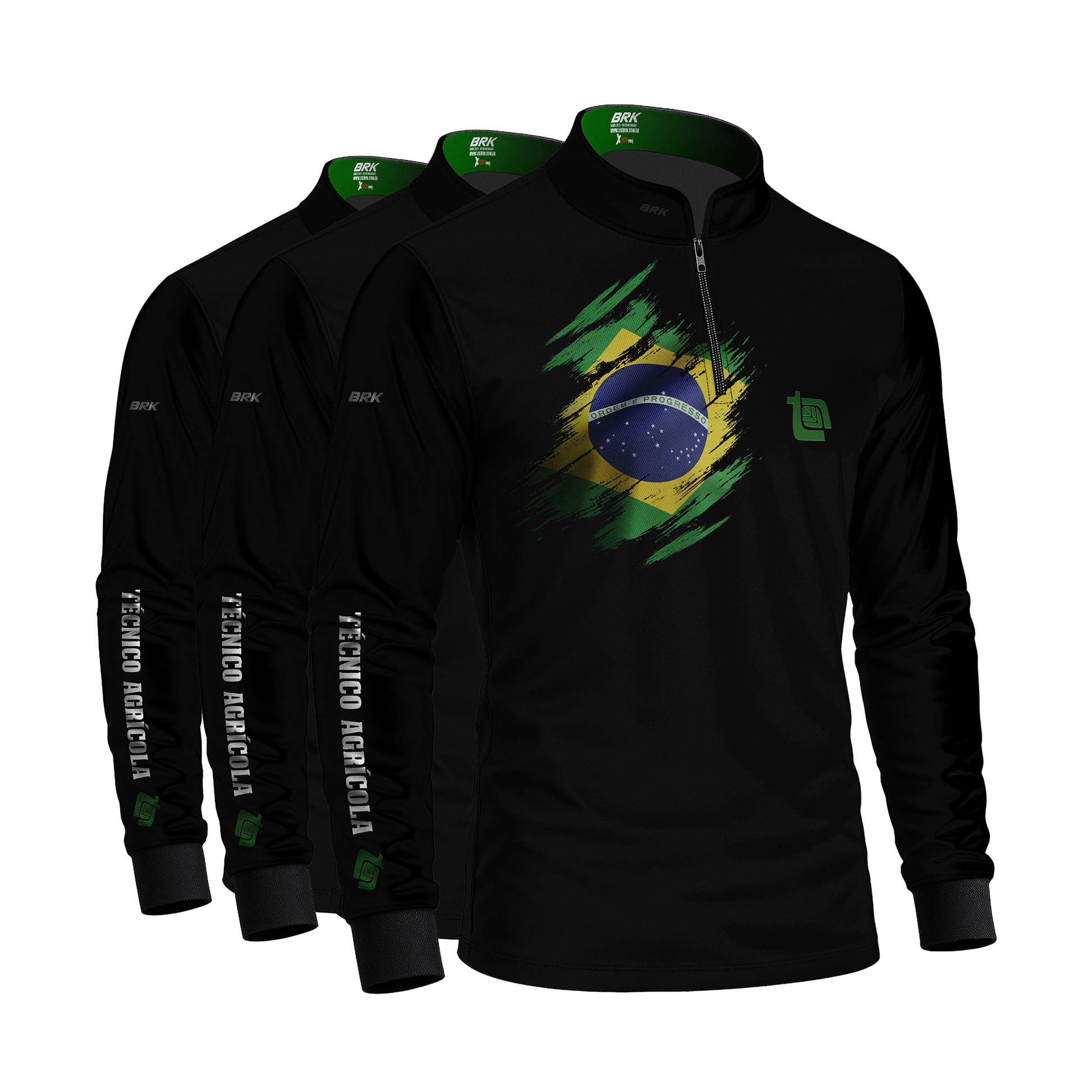 Kit 3 Camisas Tecnico Agrícola com Proteção Solar UV50+ - Brk Agro