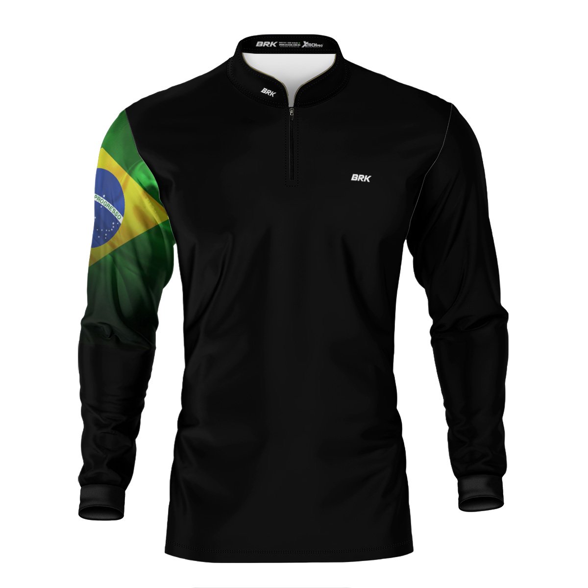 Kit 2 Camisas Básicas Brk Brasil e Preta com Proteção UV50+ - Brk Agro