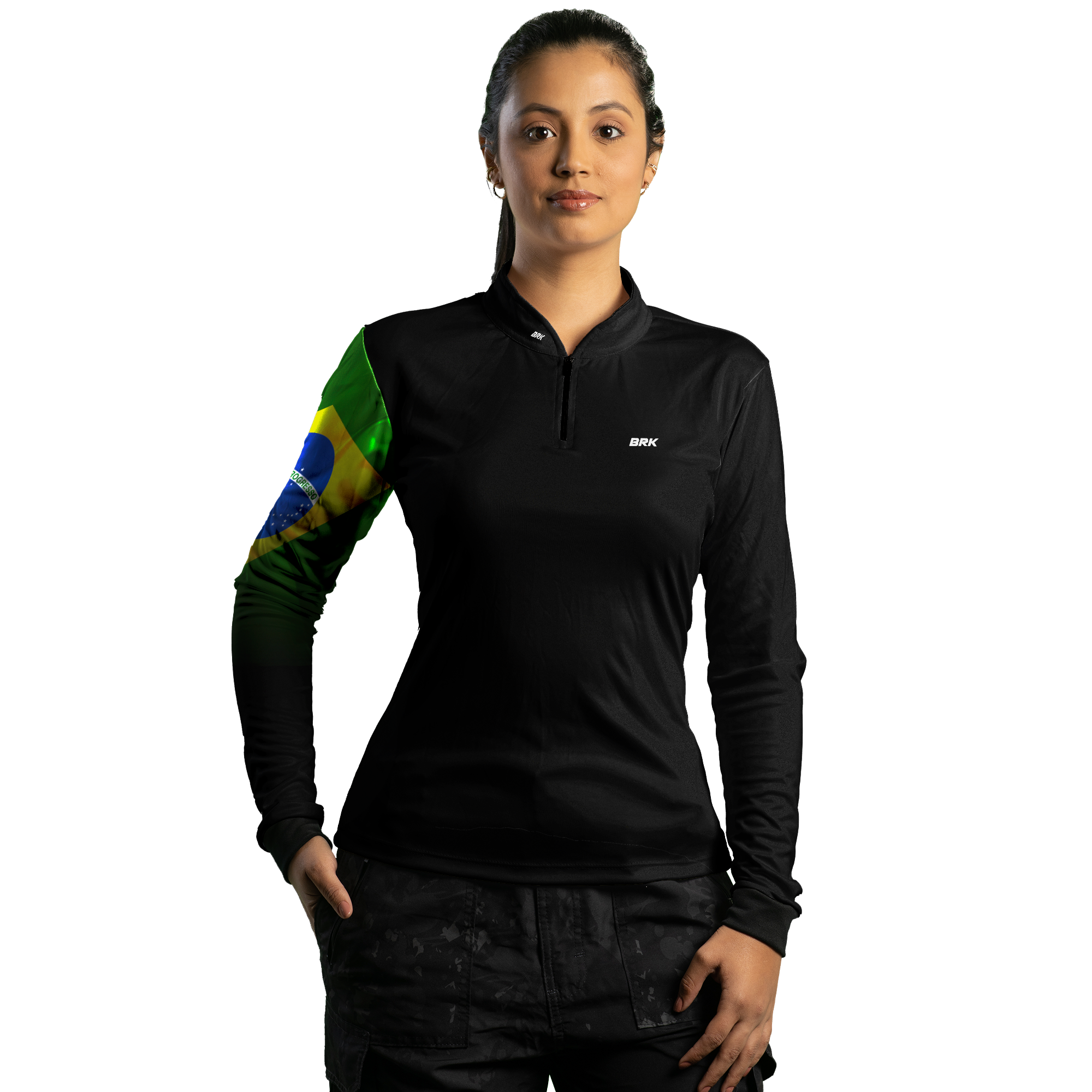 Kit Casal Camisas UV50+ Brk Bandeira do Brasil - Brk Agro