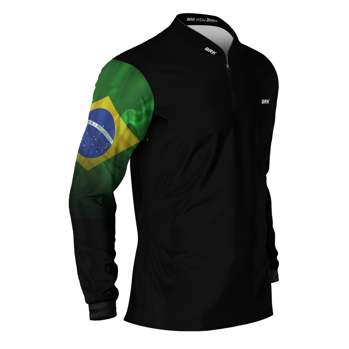 Kit 2 Camisas Básicas Brk Brasil e Preta com Proteção UV50+ - Brk Agro