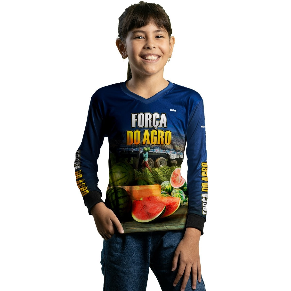 Camisa Agro Brk A Força do Agro Produtor de Melancia com UV50+ - BRK AGRO