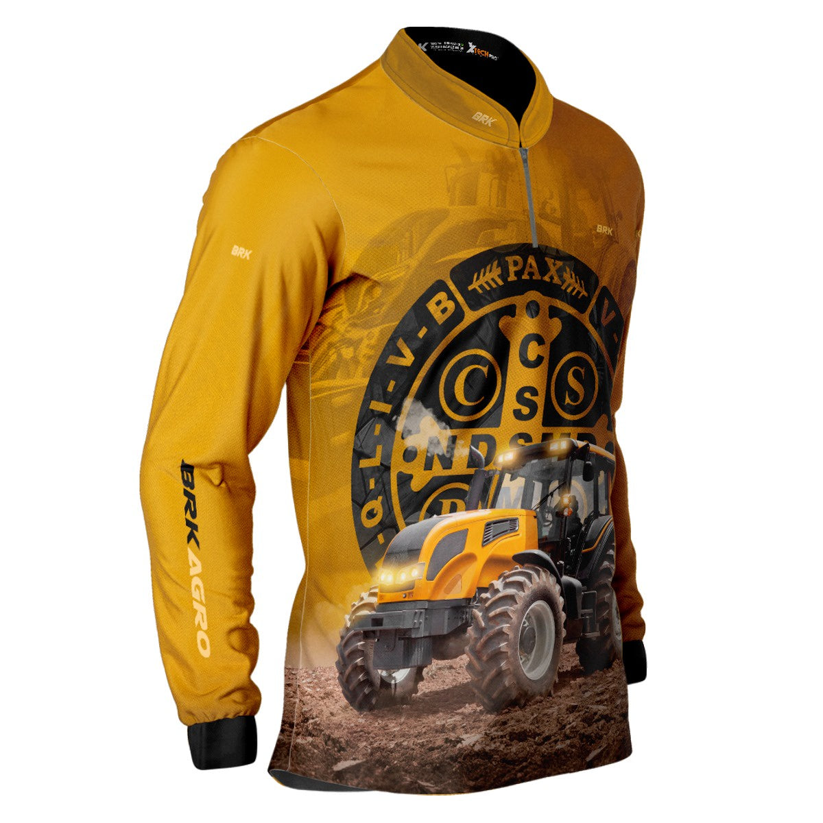 Camisa Agro Brk Trator São Bento Laranja com Proteção Solar UV50+ - BRK AGRO
