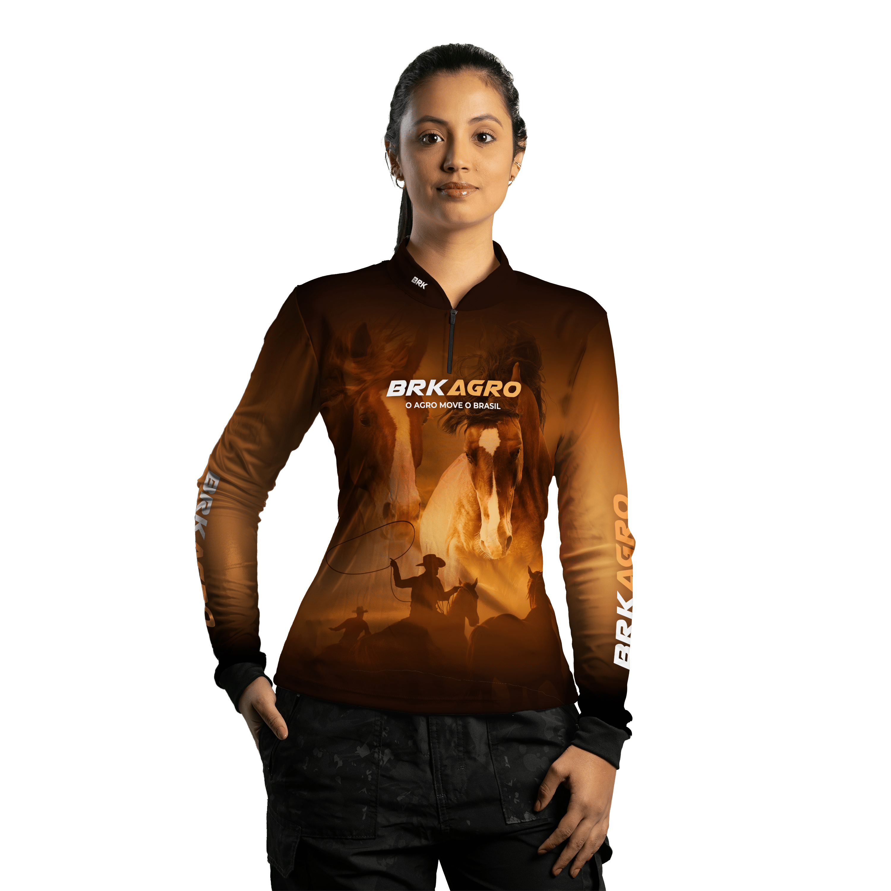 Camisa Agro Brk Cavalos com UV50+ - BRK AGRO