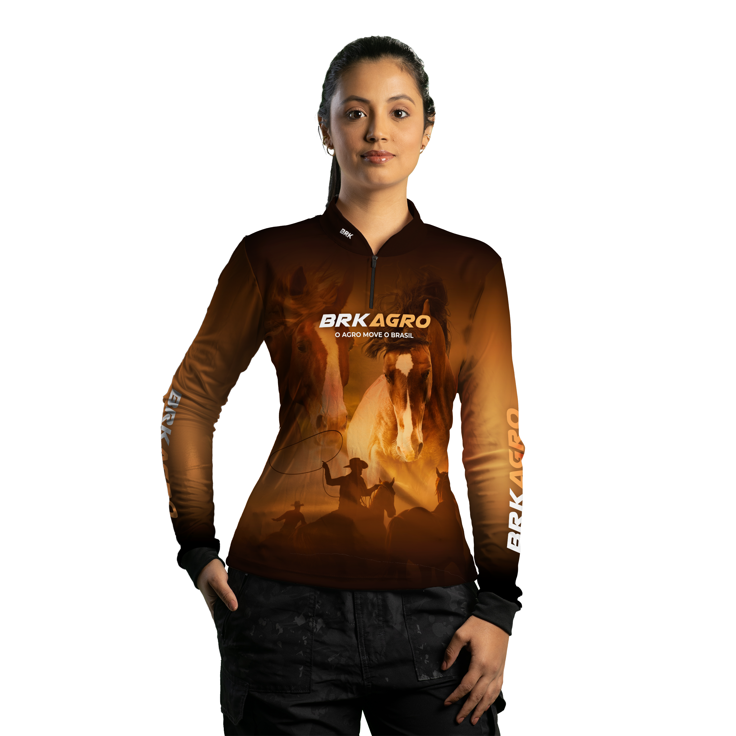 Camisa Agro Brk Cavalos com UV50+ - BRK AGRO