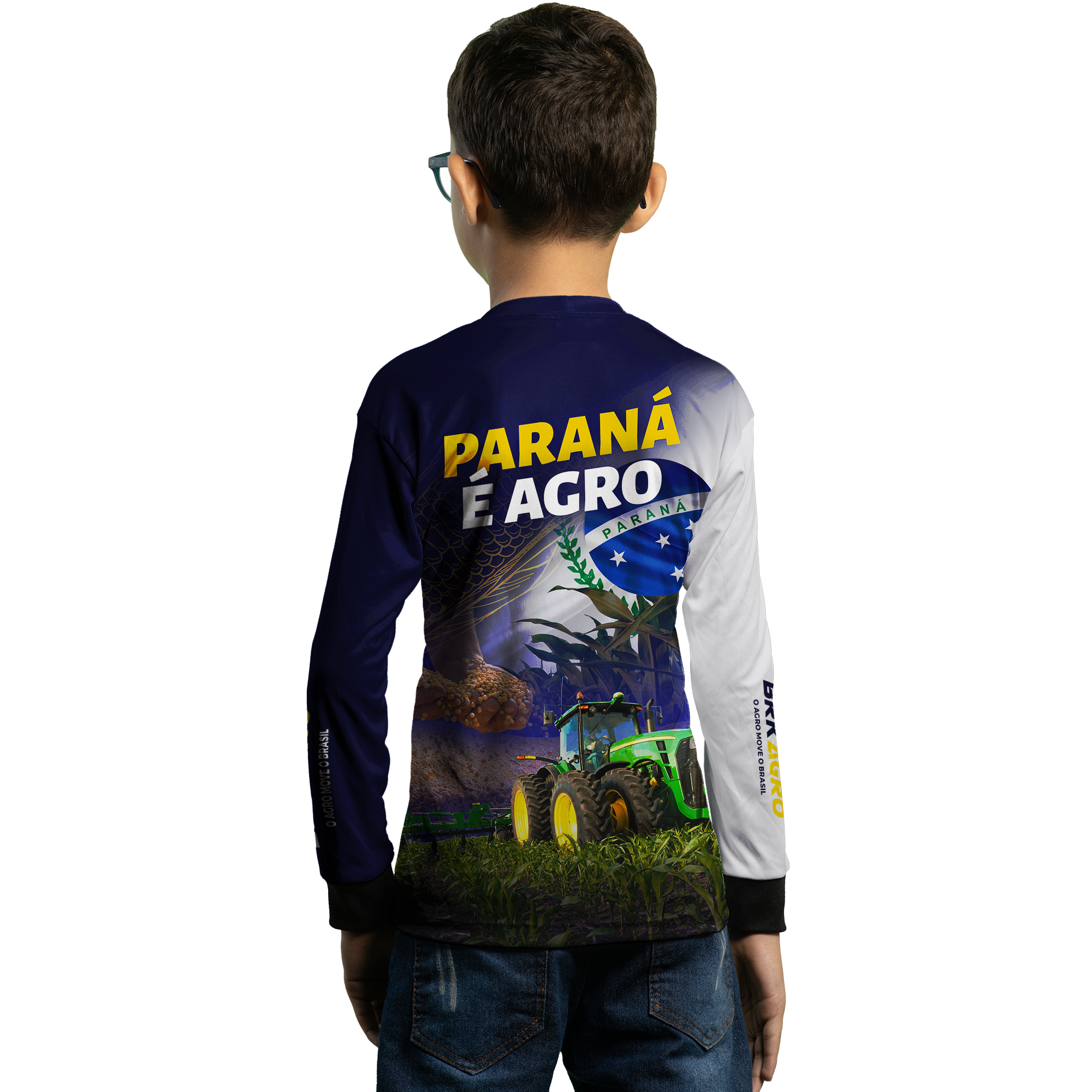 Camisa Agro Brk Paraná é Agro Milho e Soja com Proteção Solar UV50+ - BRK AGRO