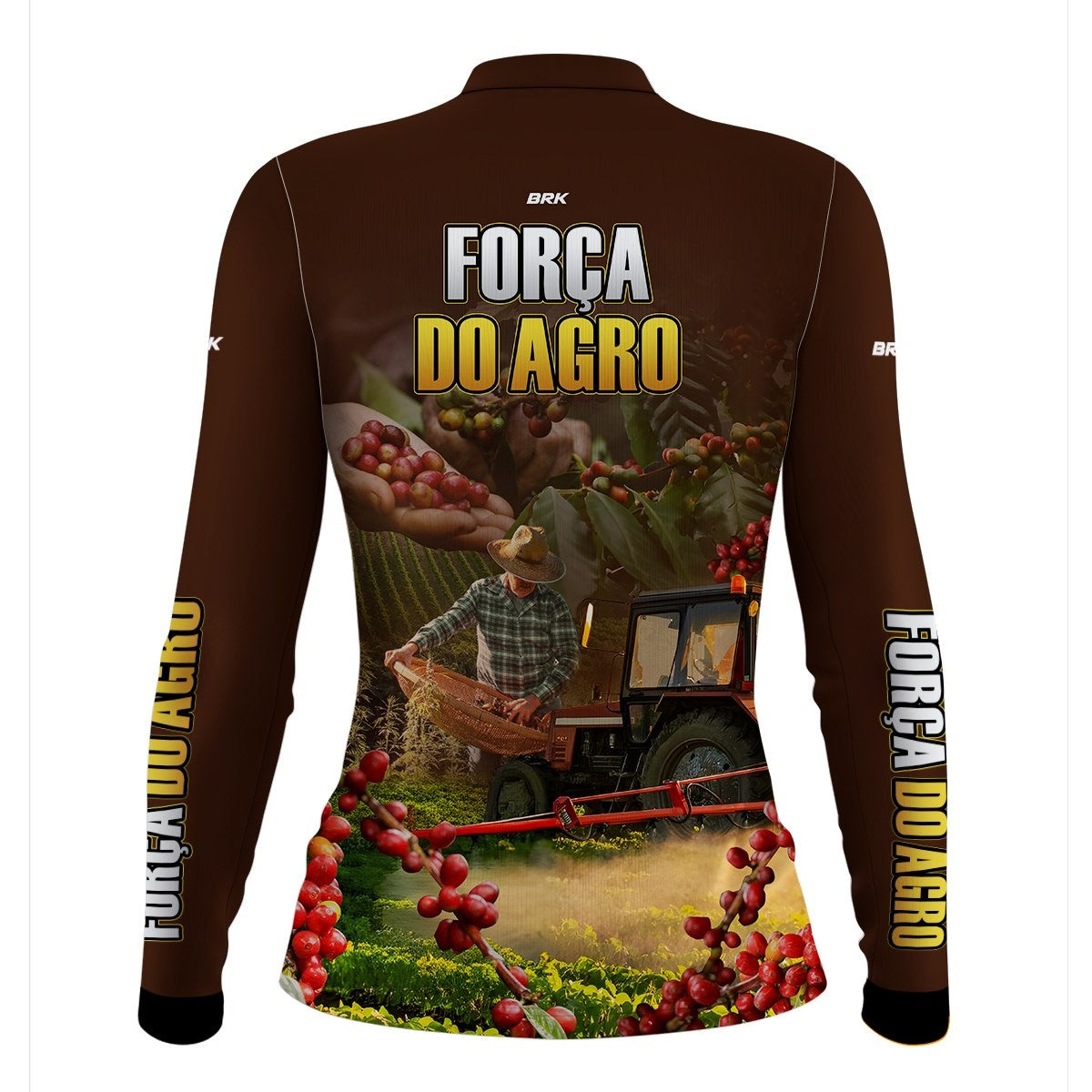 Camisa Agro Brk A Força do Agro Produtor de Café com Proteção Solar UV50+ - Brk Agro