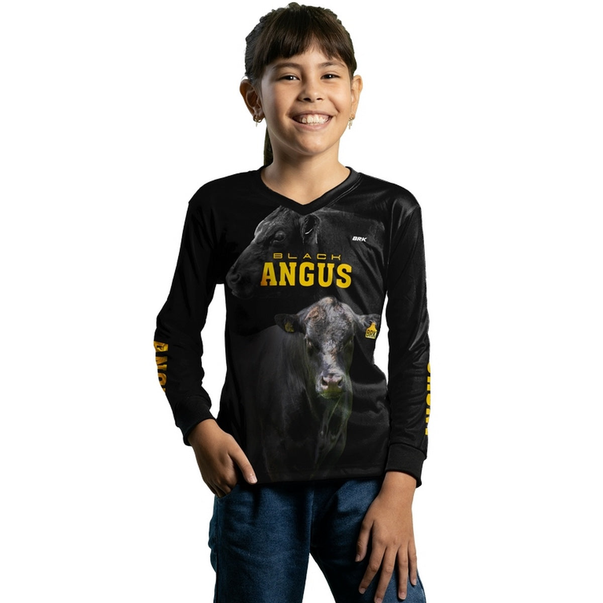 Camisa Agro Brk Black Angus com Proteção Solar UV50+ - BRK AGRO