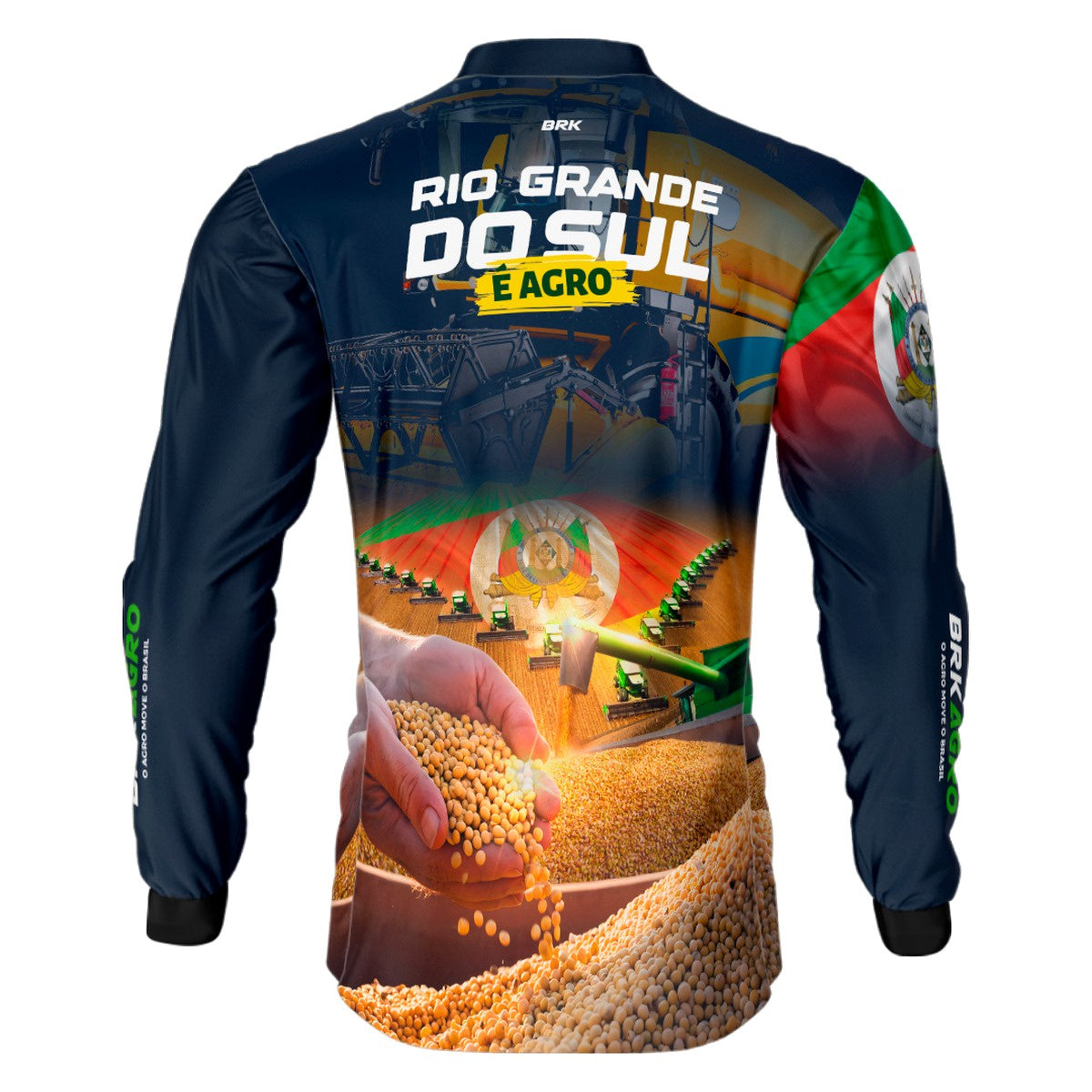 Camisa Agro Brk Rio Grande do Sul é Agro com Proteção UV50+ - Brk Agro