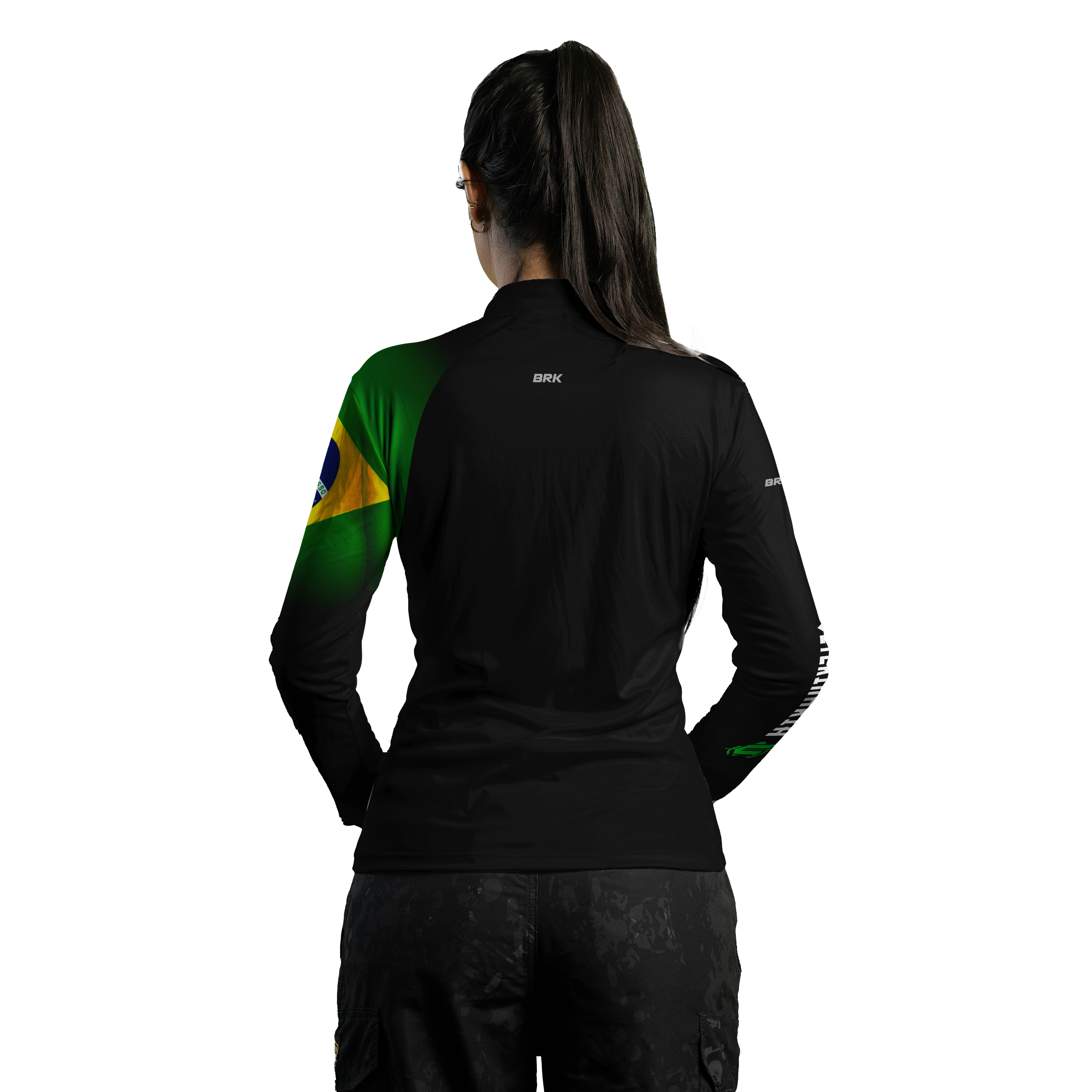 Camisa Feminina Agro Brk Veterinária Preta com UV50+ - Brk Agro