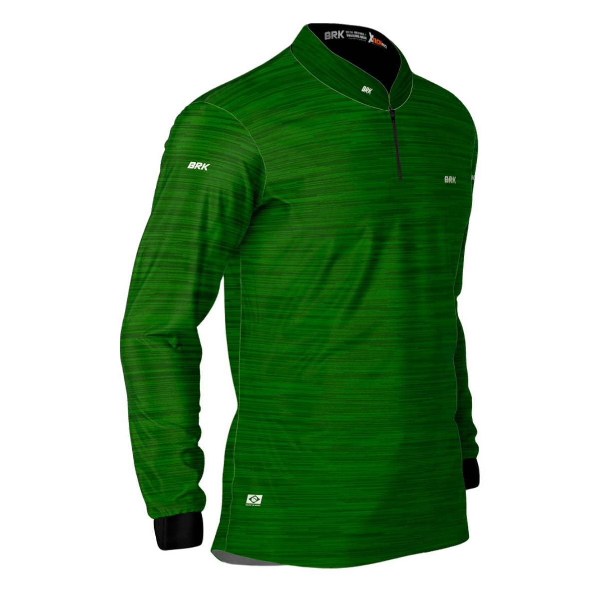 Camisa Masculina Agro Brk Mescla Verde Claro com Proteção Solar UV50+ - Brk Agro