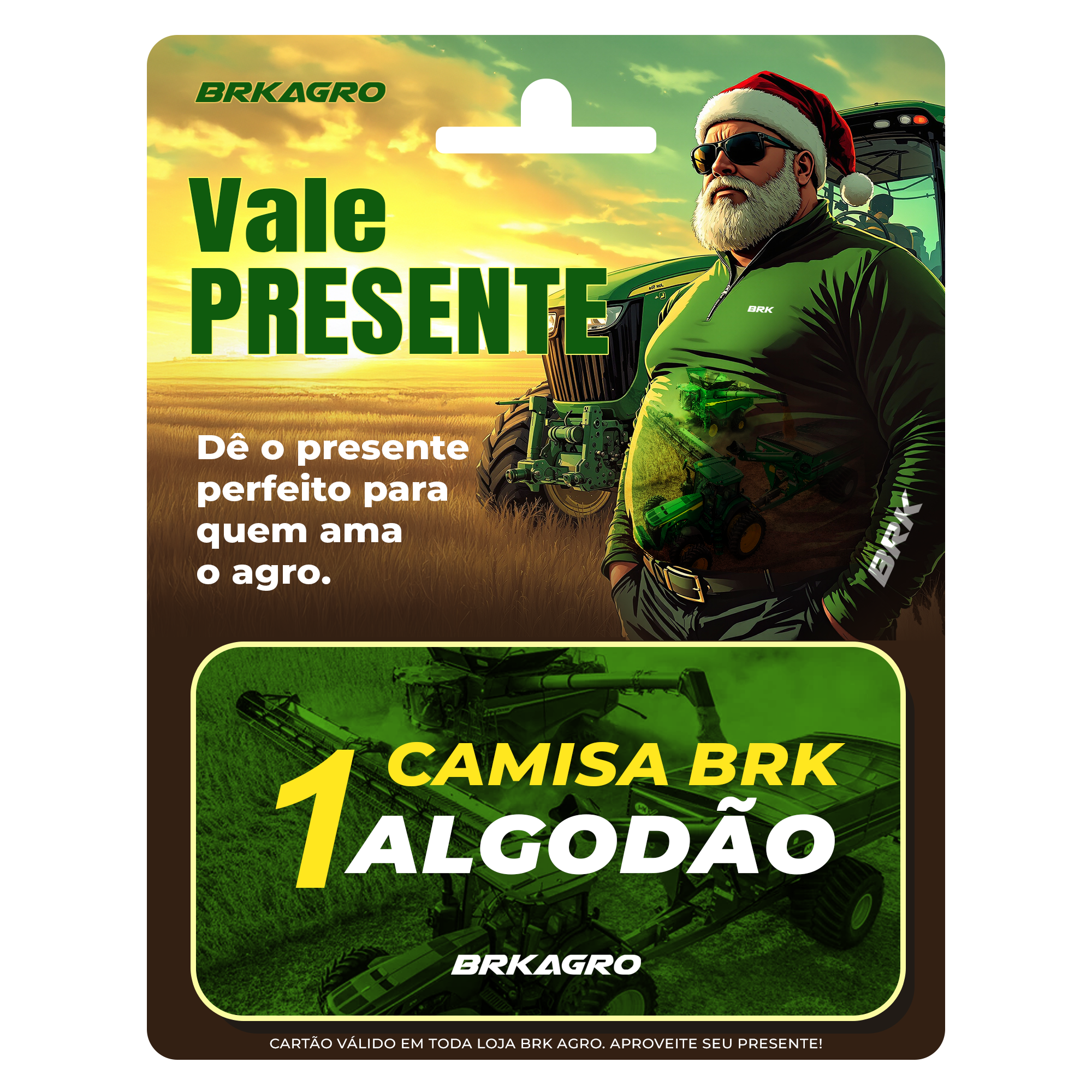 Vale Presente BRK® — 1 Camiseta de Algodão - Brk Agro